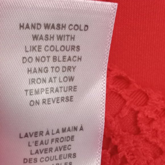 Cleo red lace crochet look boho tank top cute cami shell NWT size M - Picture 5 of 6